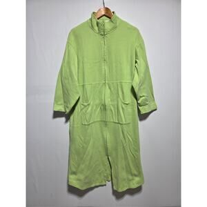 Norm Thompson Woman's Vintage Green Housecoat Robe Size 1X